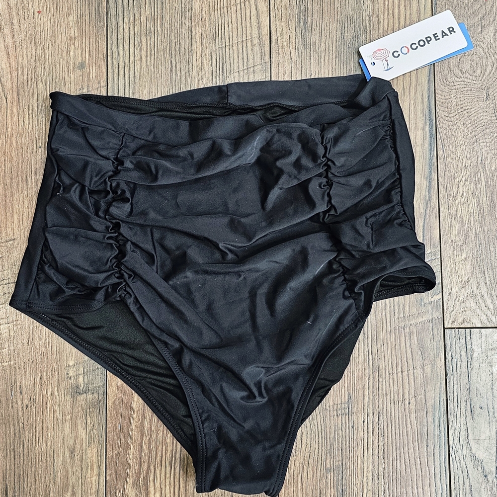 Cocopear Black High-Waisted Bikini Bottom